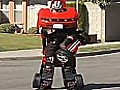 Transformer man turns into toy car