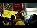 Brazil fans celebrate triumph