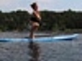 Paddleboard yoga class