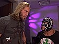 Friday Night SmackDown - Rey Mysterio Runs Into Edge Backstage