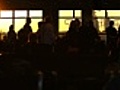 Airport Travelers People Silhouette Sunset
