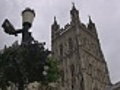 Gloucester cathedral and flower basket