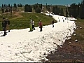 Calif. resort brings out last bit of snow for summer ski weekend