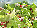 Cranberry-Almond Green Salad with Honey Mustard Vinaigrette