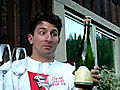 Opening Champagne With A Glass