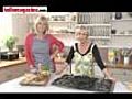 Zoe Ball and TV chef Lesley Waters make kebabs