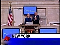 Raw Video: Clinton Rings Stock Exchange Bell