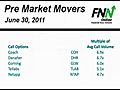 Options Report: June 30,  2011