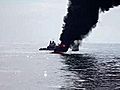 Raw Video: Coast Guard burns oil in Gulf