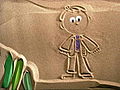 Firefighter Sand Drawing