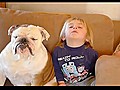 Kid And Dog Falling Asleep