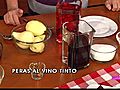 Peras al vino tinto