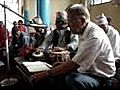 Newari Buddhist Musician Bishnu Shakya,  at temple