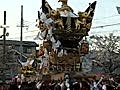 住吉神社　北条節句祭　宵宮　笠屋　御旅所　屋台差し上げ移動