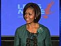 First lady begins fight against childhood obesity