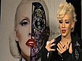 Christina Aguilera & a coughing reporter