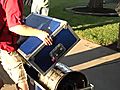 Patrick Kane receives the Stanley Cup in his Buffalo driveway.