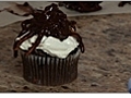 Halloween Recipes - Decorating Spooky Spider Cupcakes