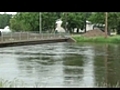 Early flood stages in Minot,  ND