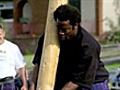 Taking on the caber toss in Scotland