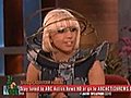 Lady GaGa Wears Absurd Hat on &#039;Ellen&#039;