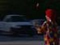 Web Extra: Clown Performs Routine During Traffic