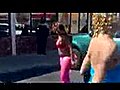 Pregnant Girl Fights In A Burger King Parking Lot  Ends Up Getting Jumped And Then Rocked By A Dude