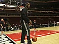 LeBron & Wade having fun at practice