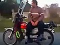 Sideways bike riding