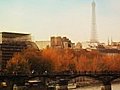 Bridge Over River Seine Paris Stock Footage