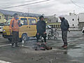 Survivors in devastated towns in Miyagi