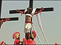 Gory crucifixion re-enacted