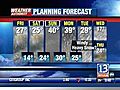 VIDEO: 13WHAM Weather Authority Morning Forecast &#8212; 01/30/09