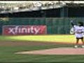 Raw Video: CBS 5’s Roberta Gonzales Throws 1st Pitch At A&#039;s Game