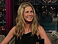 David Letterman- Jennifer Aniston’s Sexy Comfortable