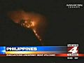 Volcano in the Philippines spews mud,  rocks, ash and lava