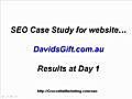Gold Coast SEO Expert shows web design results after 17 days