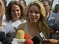 Shakira swaps her star power for manpower