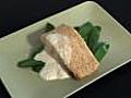 Salmon with mange tout
