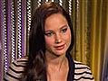 Jennifer Lawrence plays &#039;The Hunger Games&#039;