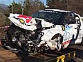 Robert Kubica rally crash: video footage from car camera