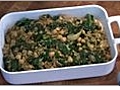 How to Make a Bean,  Lentil, and Spinach Skillet