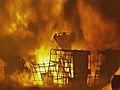 Raw Video: Fire engulfs Australian oil factory