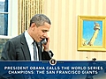 President Obama Calls the World Series Champion San Francisco Giants
