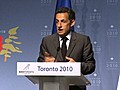 Sarkozy se félicite du feu vert du G20 à la taxe sur les banques