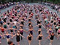 Raw Video: Central Park Ballet Record Attempt