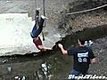 Two Man Rope Swing Fail