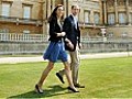 Prince William and Kate leave Buckingham Palace after royal wedding