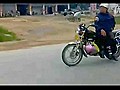 Sideways Motorcycle Riding