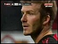 Milan Genoa 1-1 David Beckham goal freekick